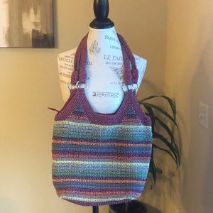 Large The Sak multi-colored knit purse EUC